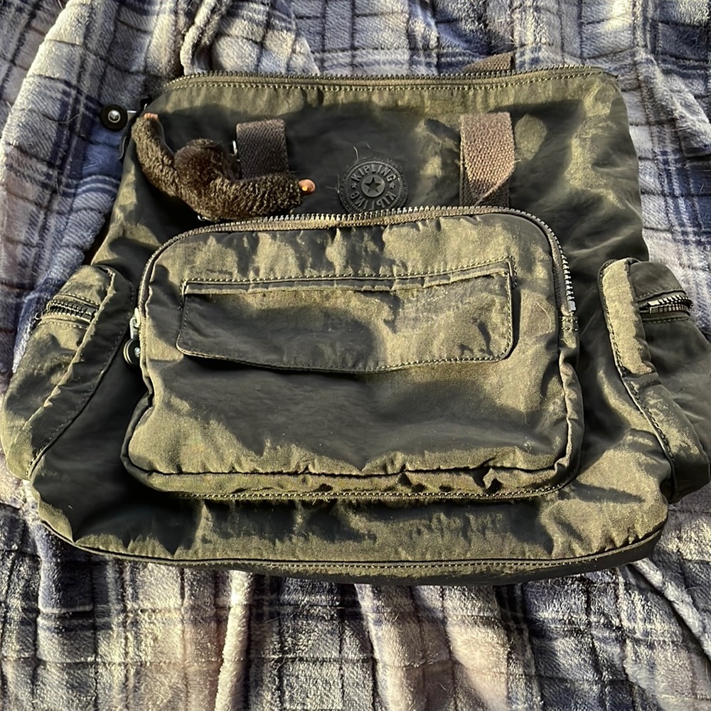 Kipling Black Alvy 2-in-1 convertible tote bag backpack